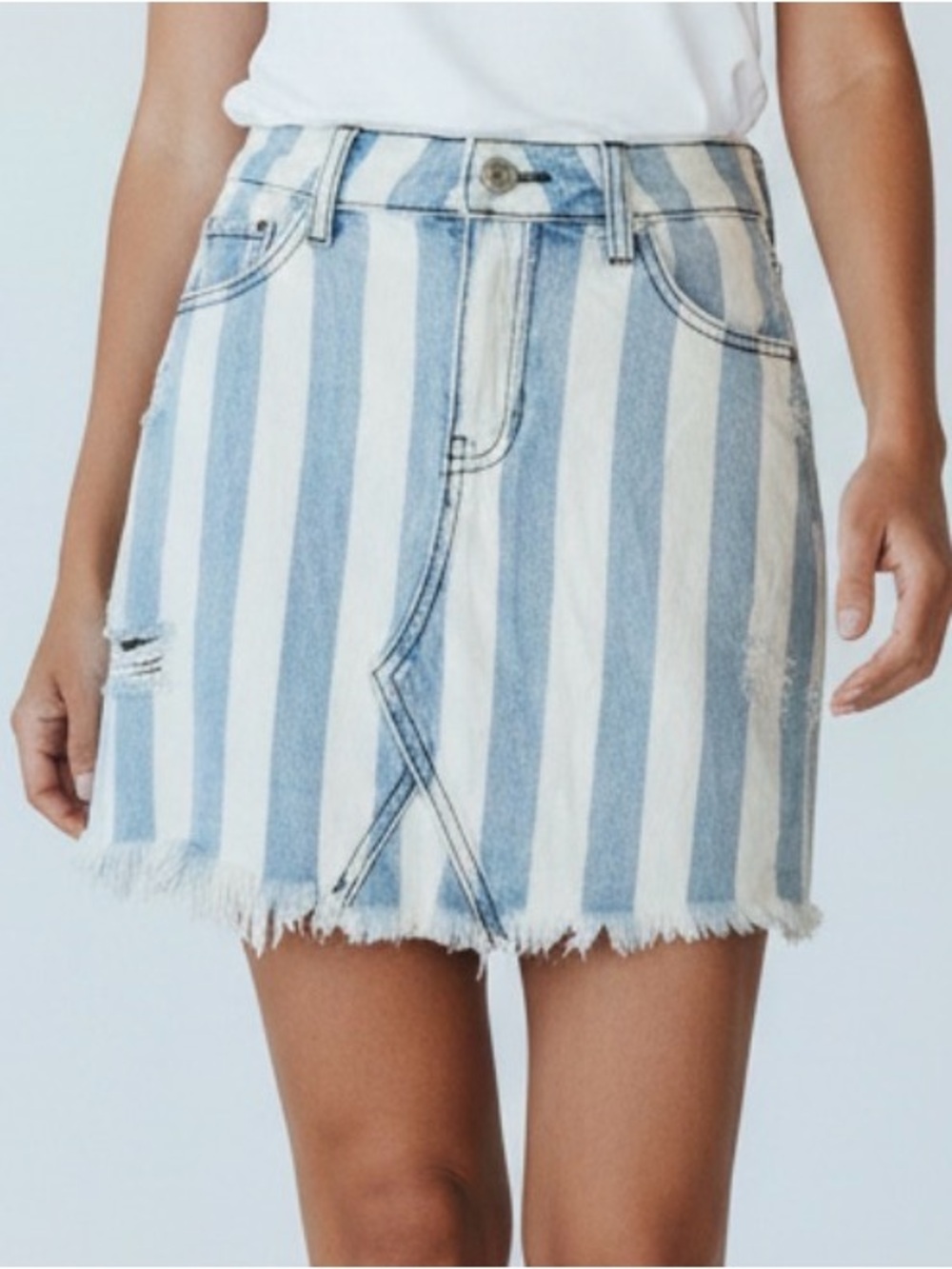 Rewash Vintage Reunion Denim Mini Skirt